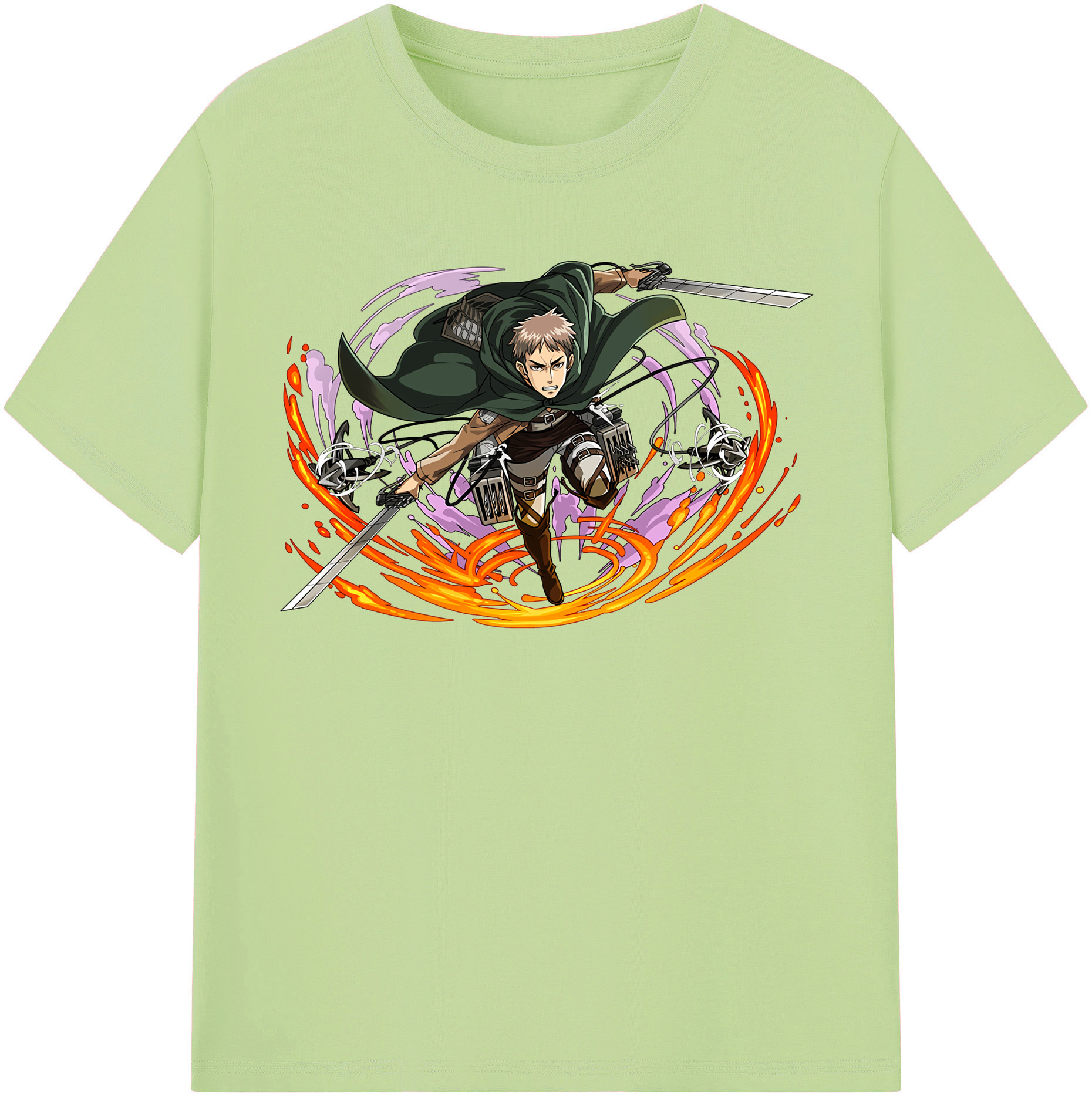 （画像用） 進撃の巨人 ジャン・キルシュタイン Attack on Titan Jean Kirstein 綿100％半袖Tシャツ（フロントプリント）
